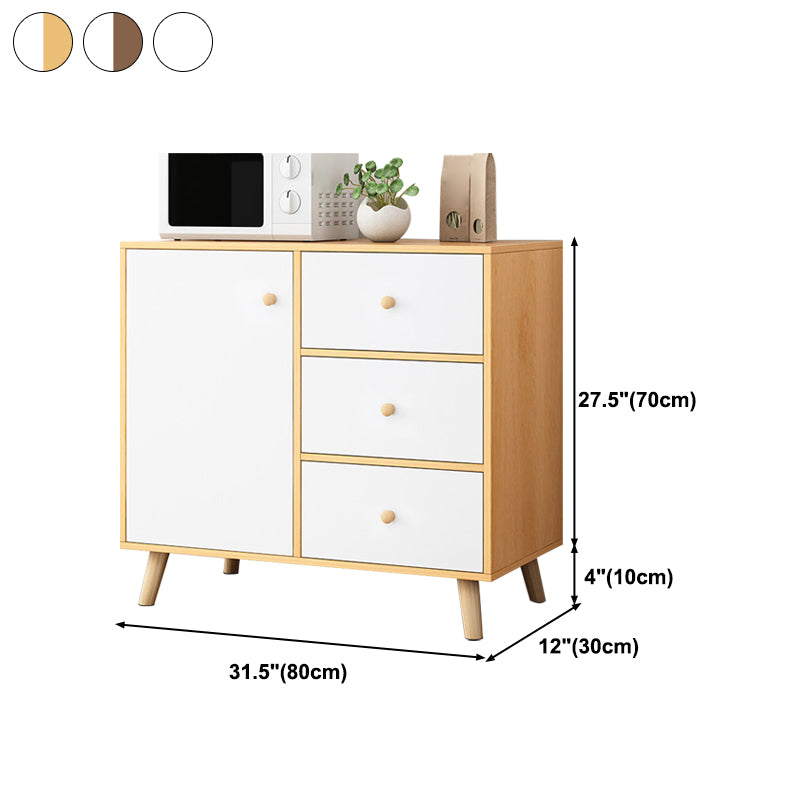 Contemporary Style Sideboard Engineered Wood Sideboard with Cabinet