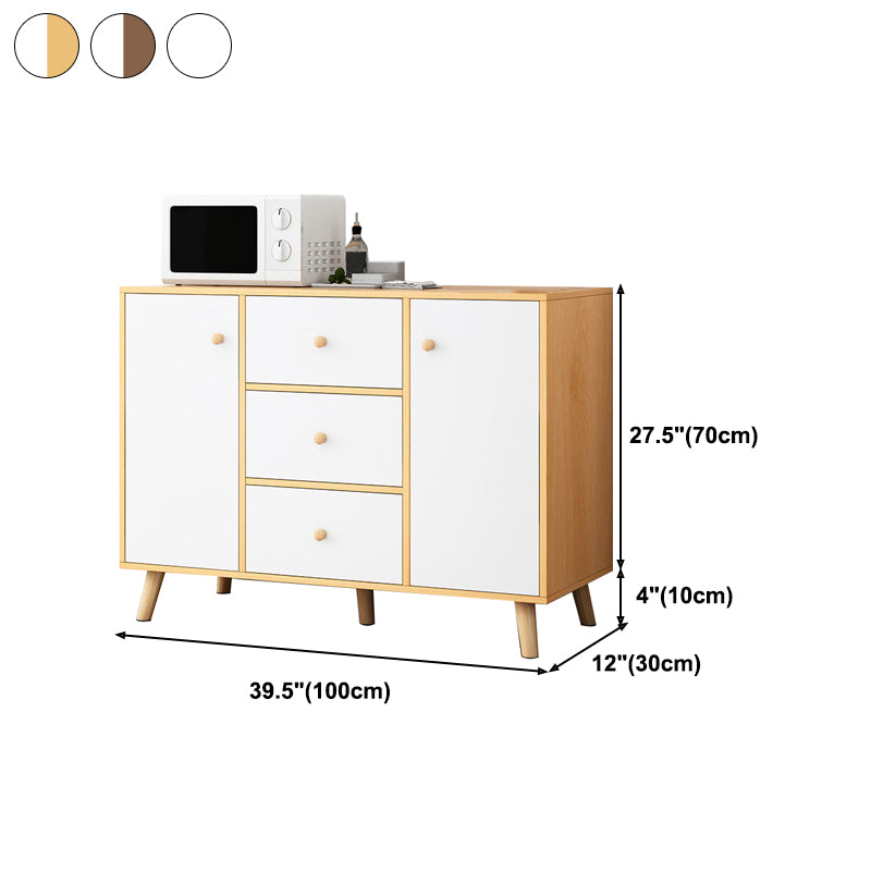 Contemporary Style Sideboard Engineered Wood Sideboard with Cabinet