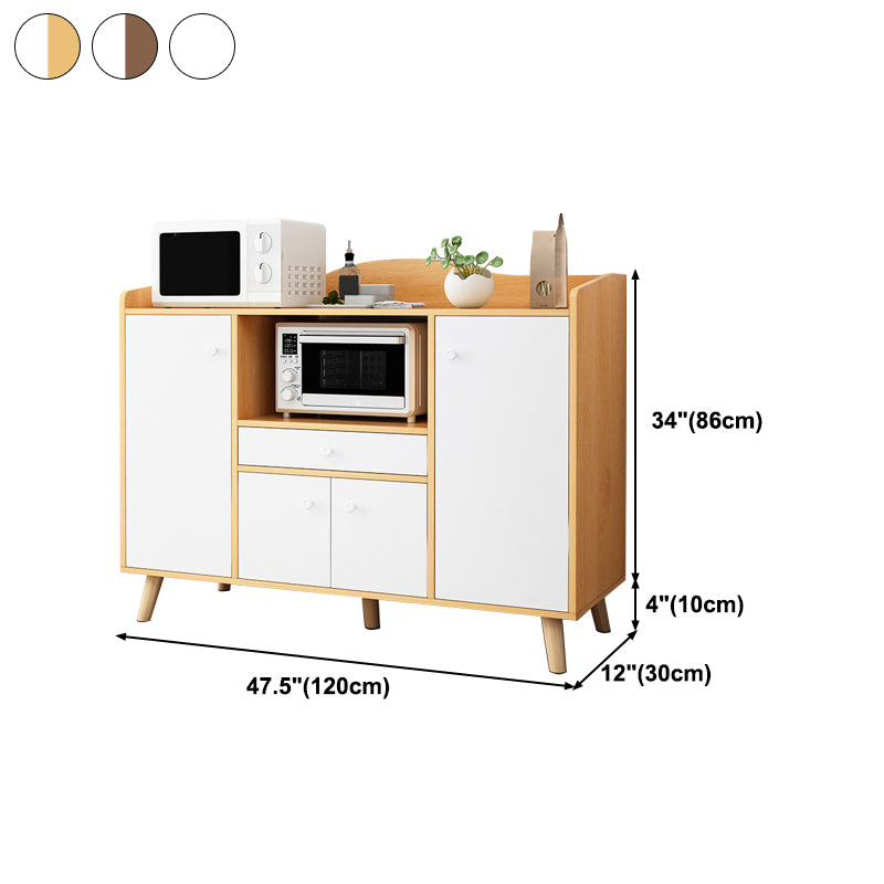 Contemporary Style Sideboard Engineered Wood Sideboard with Cabinet