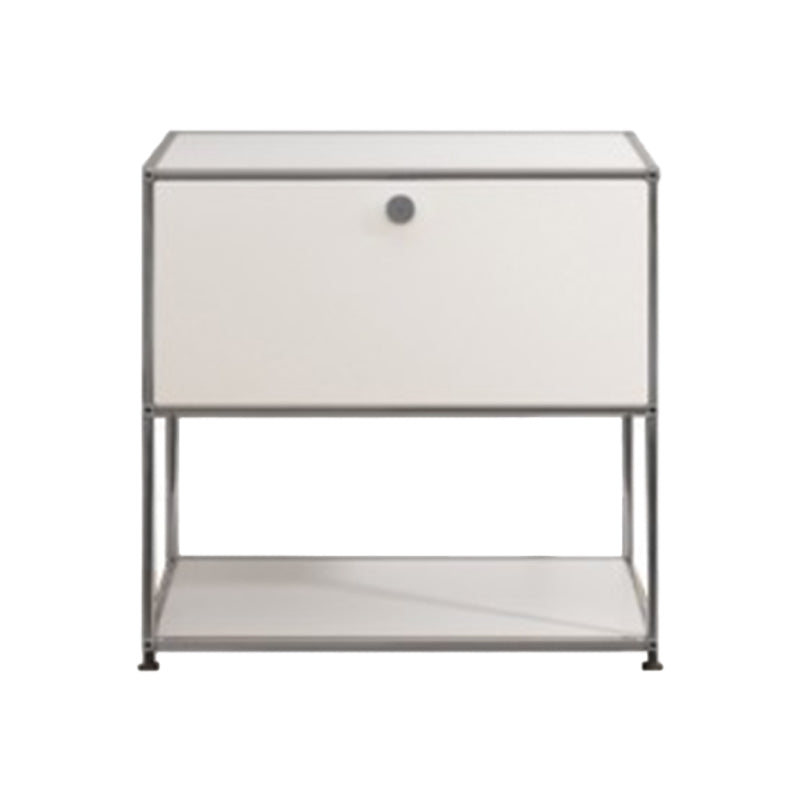 Contemporary Style Stainless Steel Sideboard White Storage Sideboard