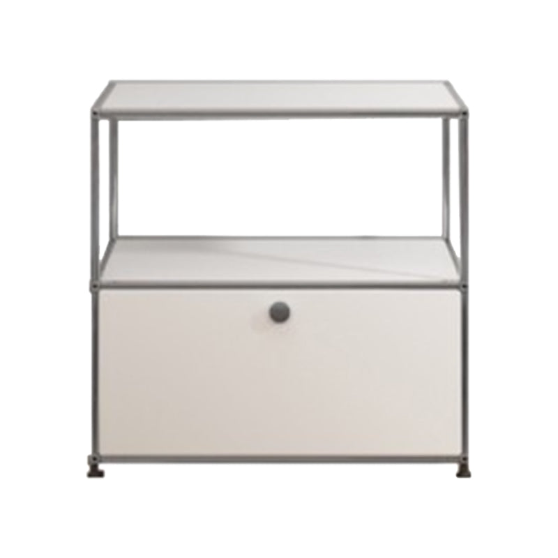 Contemporary Style Stainless Steel Sideboard White Storage Sideboard