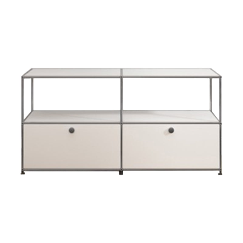 Contemporary Style Stainless Steel Sideboard White Storage Sideboard