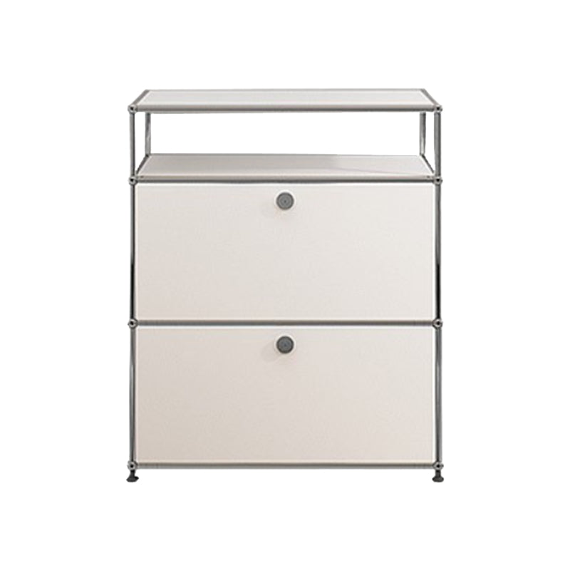 Contemporary Style Stainless Steel Sideboard White Storage Sideboard