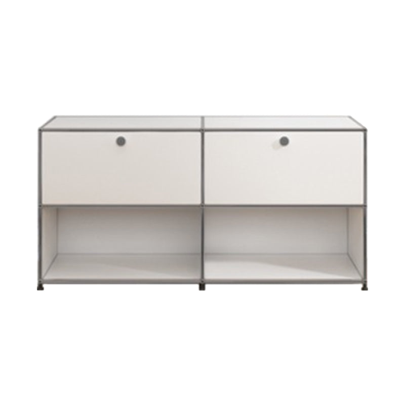 Contemporary Style Stainless Steel Sideboard White Storage Sideboard