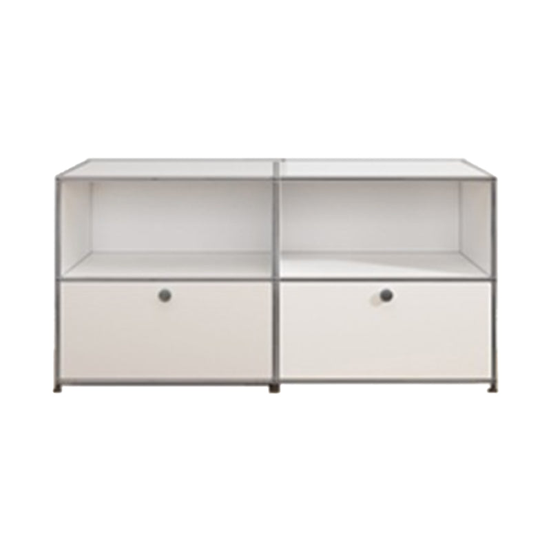 Contemporary Style Stainless Steel Sideboard White Storage Sideboard