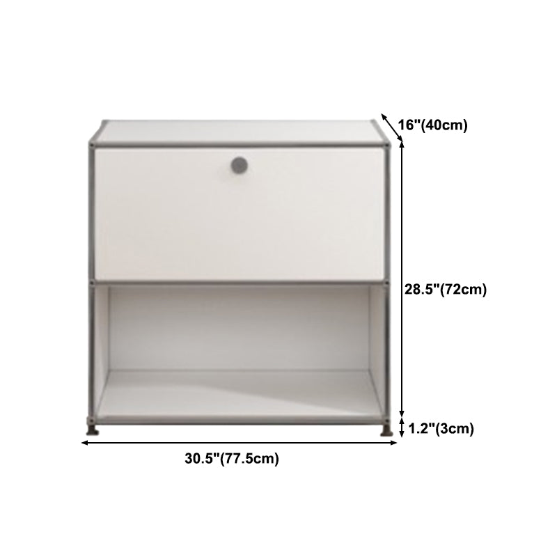 Contemporary Style Stainless Steel Sideboard White Storage Sideboard