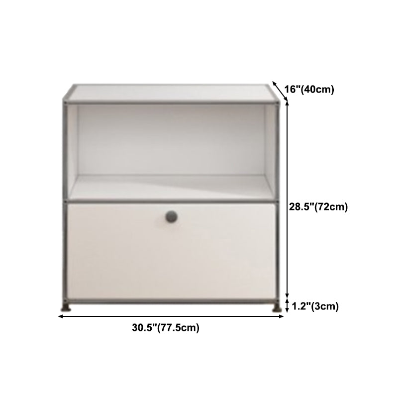 Contemporary Style Stainless Steel Sideboard White Storage Sideboard