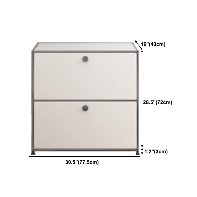 Contemporary Style Stainless Steel Sideboard White Storage Sideboard