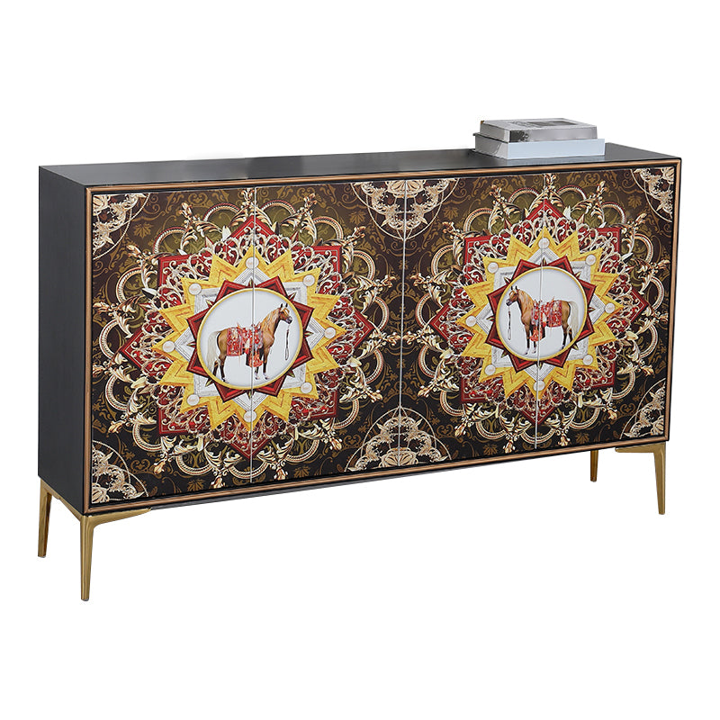 Glam Sideboard Engineered Wood Sideboard with Doors for Living Room