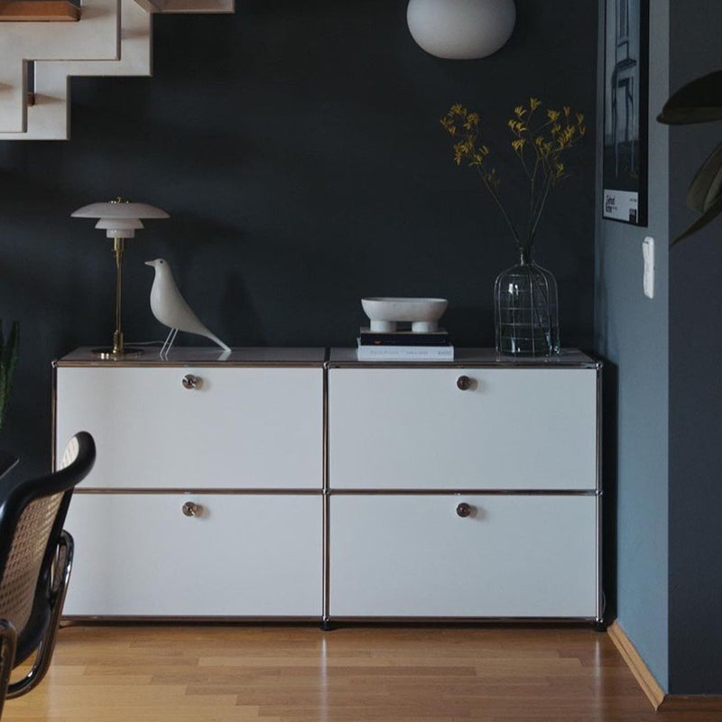 Contemporary Style Sideboard Metal Storage Sideboard for Kitchen