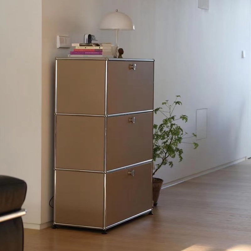 Contemporary Style Sideboard Metal Storage Sideboard for Kitchen