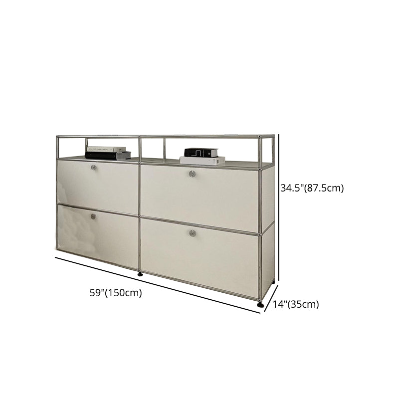 Contemporary Style Sideboard Metal Storage Sideboard for Kitchen