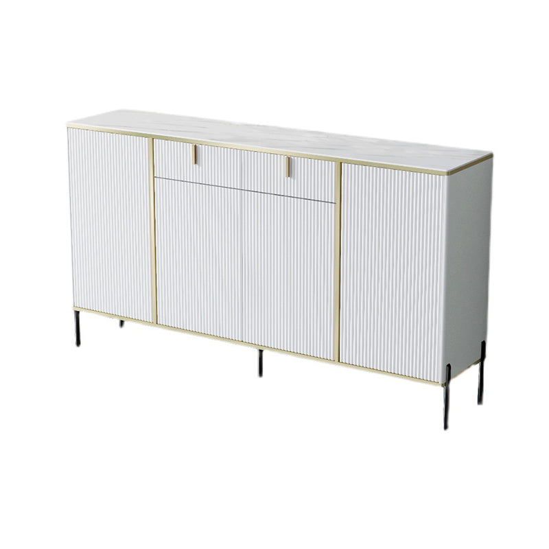 Glam Style Buffet Sideboard Sintered Stone Top Server with Door and Drawer for Home Use