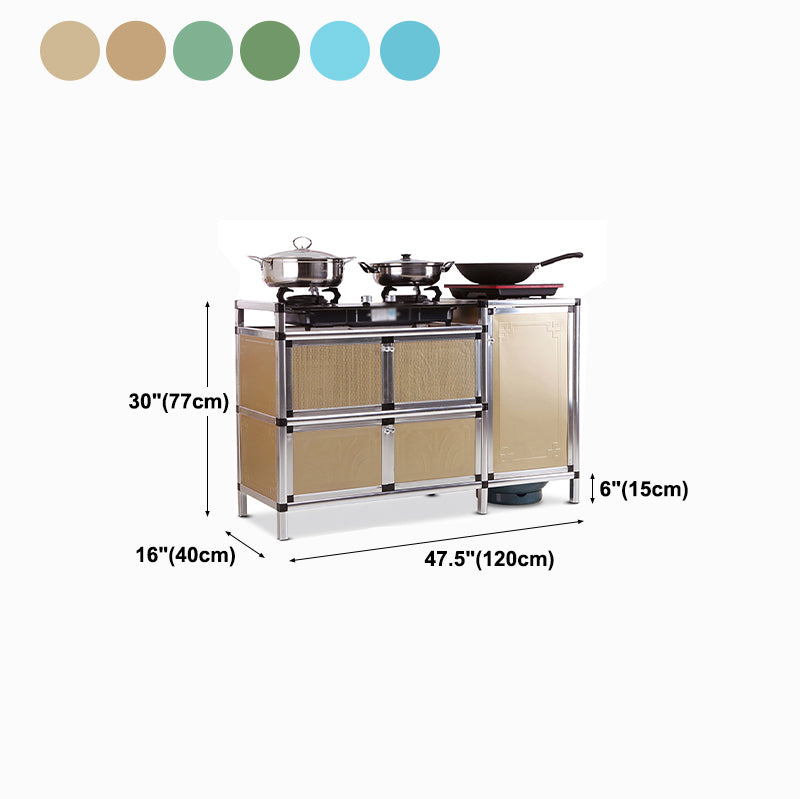 47.5"L Modern Style Sideboard with Metal Cabinets Door Sideboard for Kitchen Dining Room