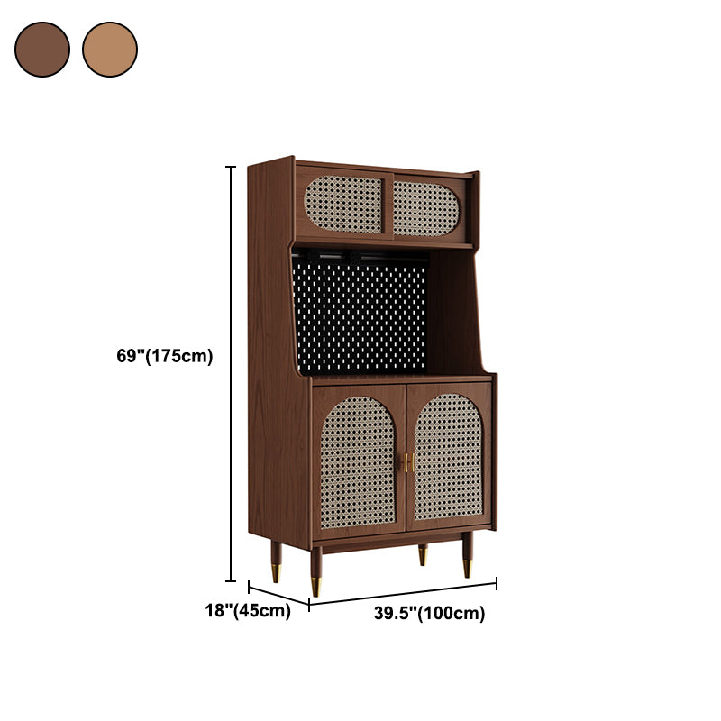 69" H Modern Style Sideboard Solid Wood Dining Server in 2 Colors