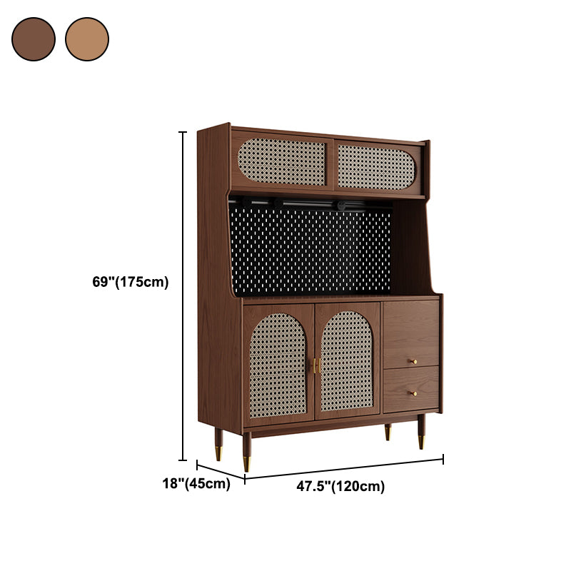 69" H Modern Style Sideboard Solid Wood Dining Server in 2 Colors