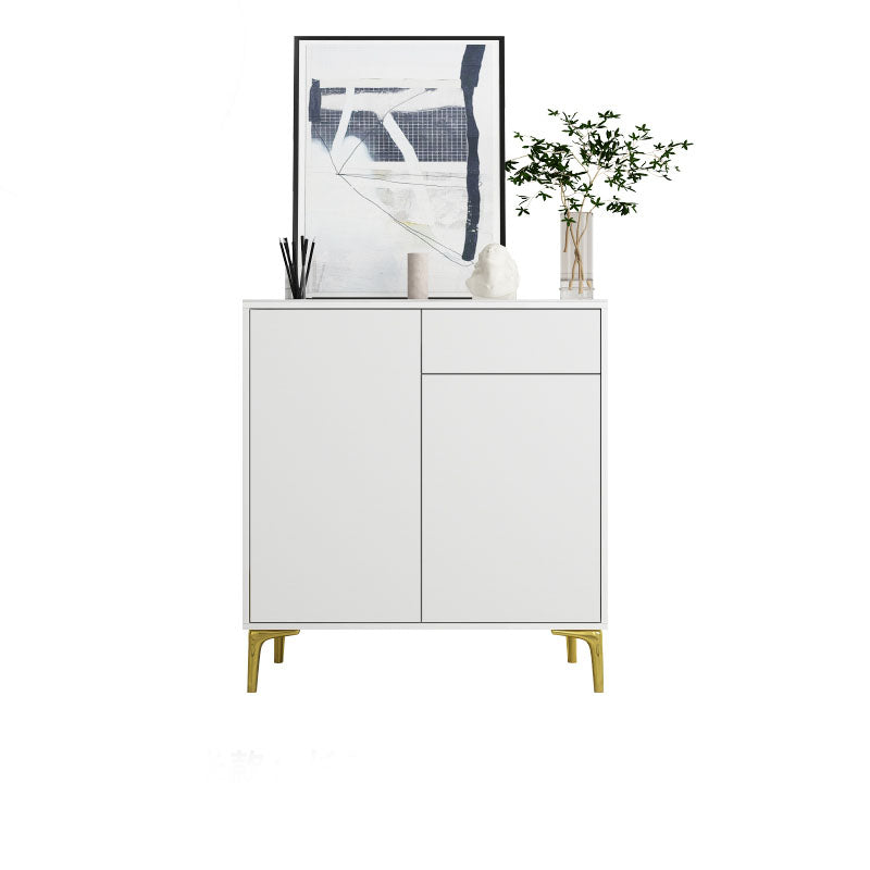 Glam Style Sideboard White Wooden Buffet Stand for Dining Room