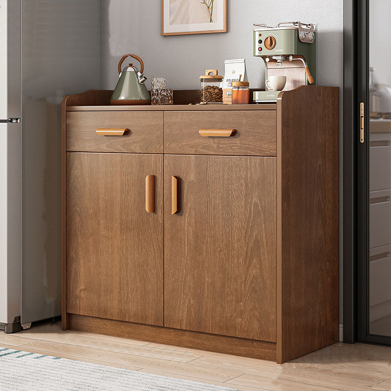 Modern Style Sideboard Wooden Dining Server with Drawer and Doors