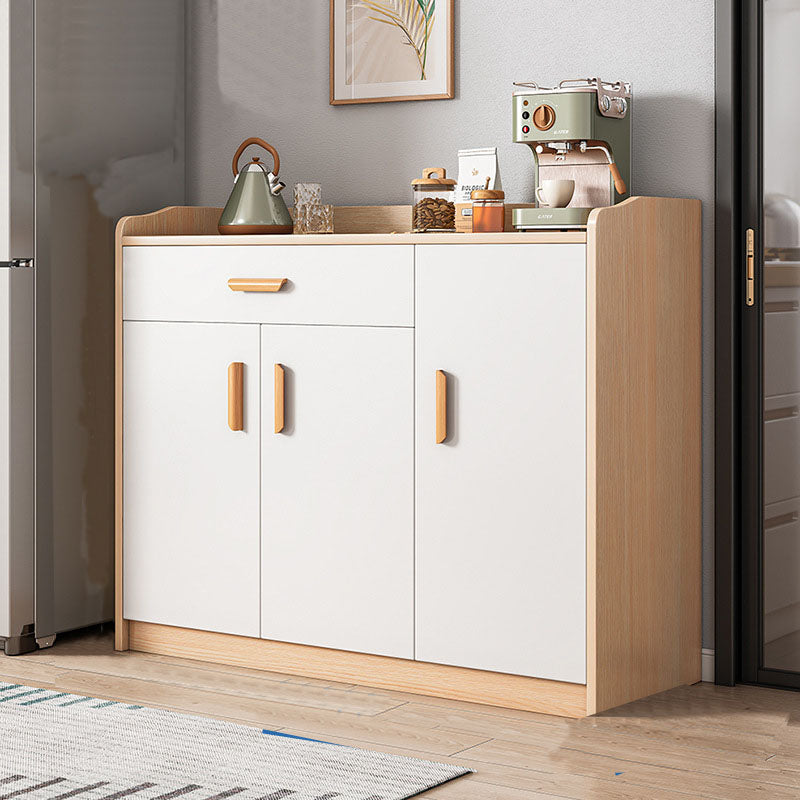 Modern Style Sideboard Wooden Dining Server with Drawer and Doors