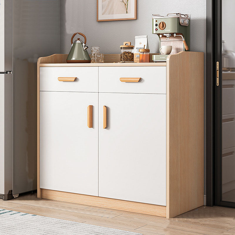 Modern Style Sideboard Wooden Dining Server with Drawer and Doors