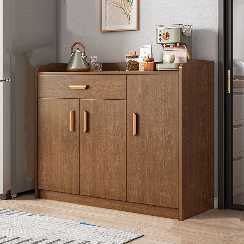 Modern Style Sideboard Wooden Dining Server with Drawer and Doors