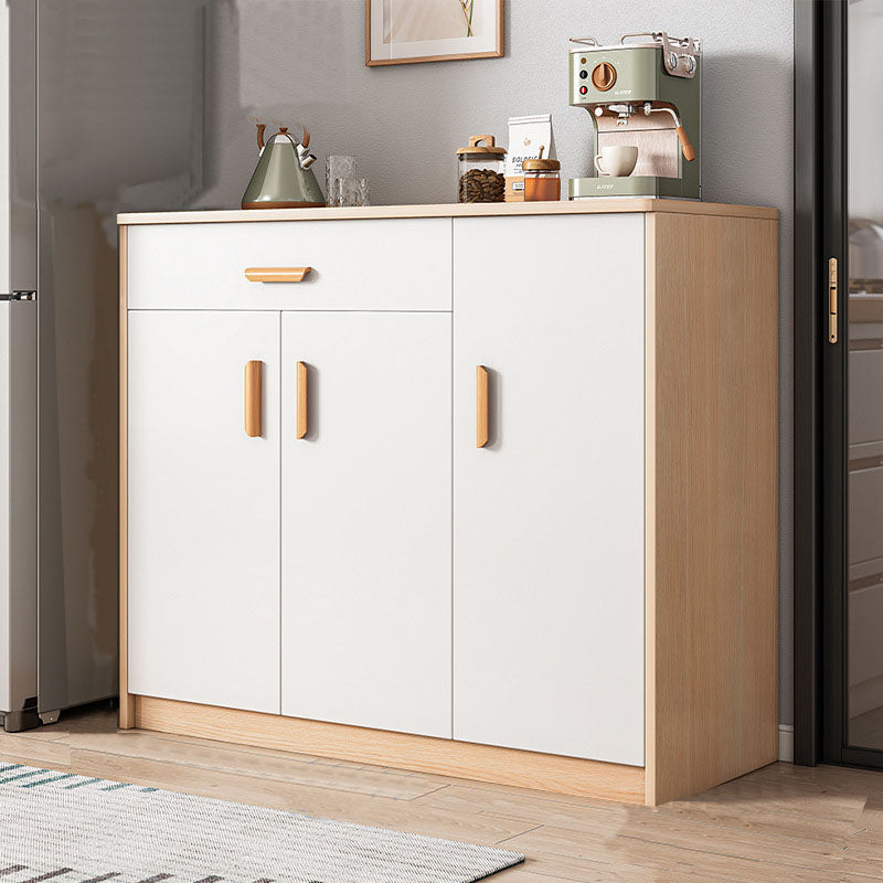 Modern Style Sideboard Wooden Dining Server with Drawer and Doors