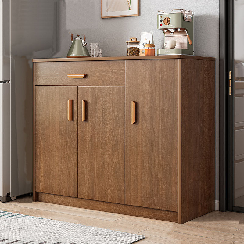 Modern Style Sideboard Wooden Dining Server with Drawer and Doors