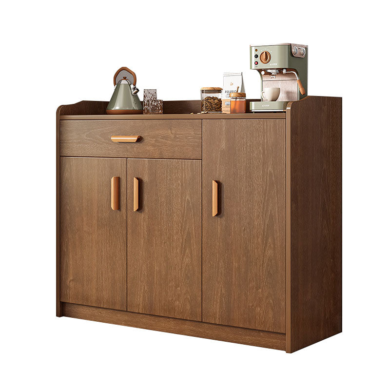 Modern Style Sideboard Wooden Dining Server with Drawer and Doors