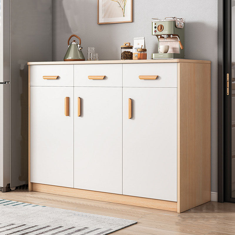 Modern Style Sideboard Wooden Dining Server with Drawer and Doors