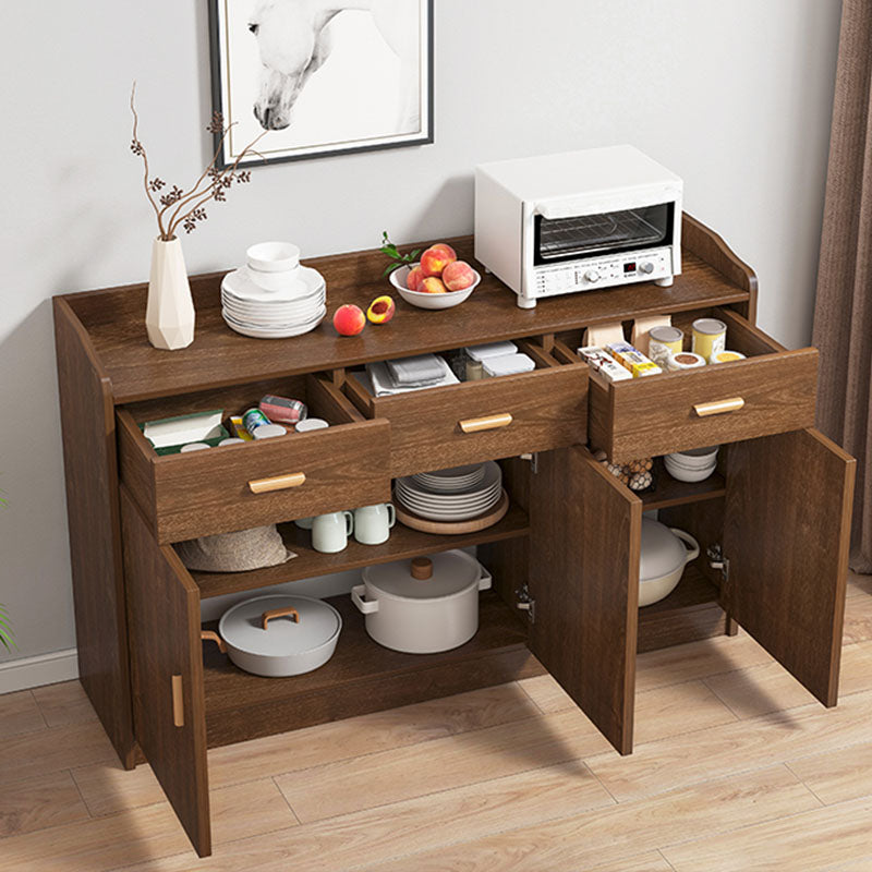 Modern Style Sideboard Wooden Dining Server with Drawer and Doors