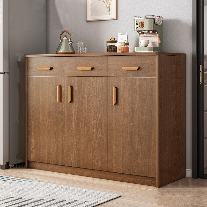 Modern Style Sideboard Wooden Dining Server with Drawer and Doors