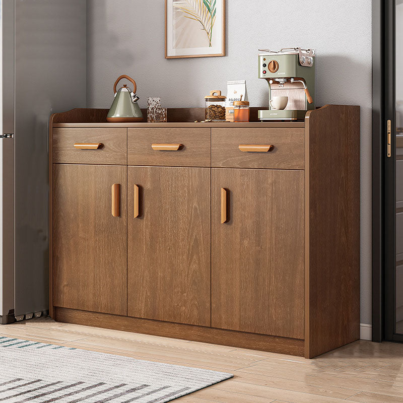 Modern Style Sideboard Wooden Dining Server with Drawer and Doors