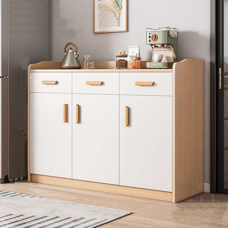 Modern Style Sideboard Wooden Dining Server with Drawer and Doors