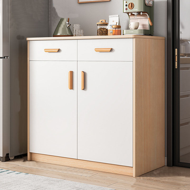 Modern Style Sideboard Wooden Dining Server with Drawer and Doors