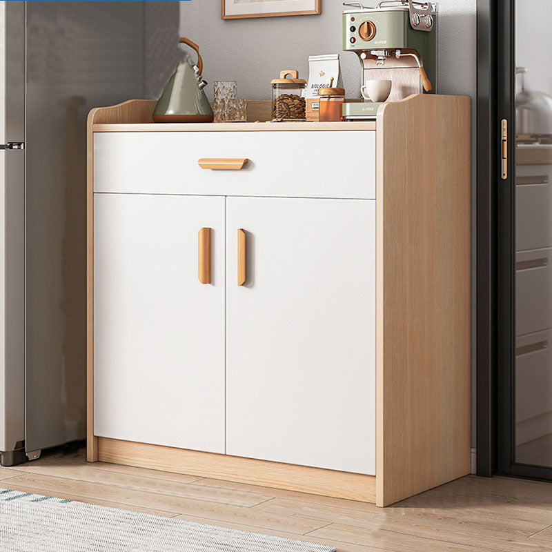 Modern Style Sideboard Wooden Dining Server with Drawer and Doors