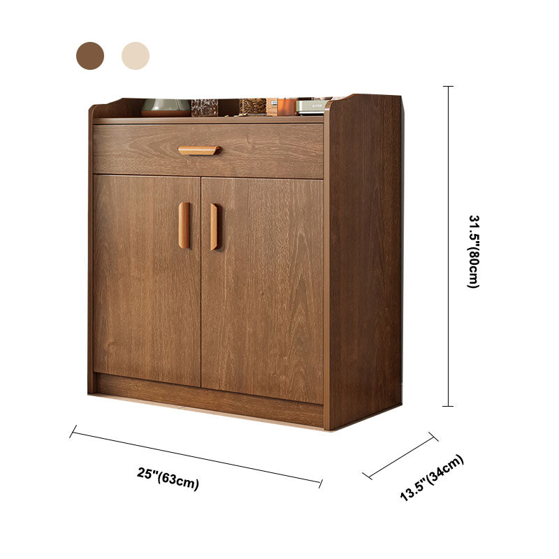 Modern Style Sideboard Wooden Dining Server with Drawer and Doors