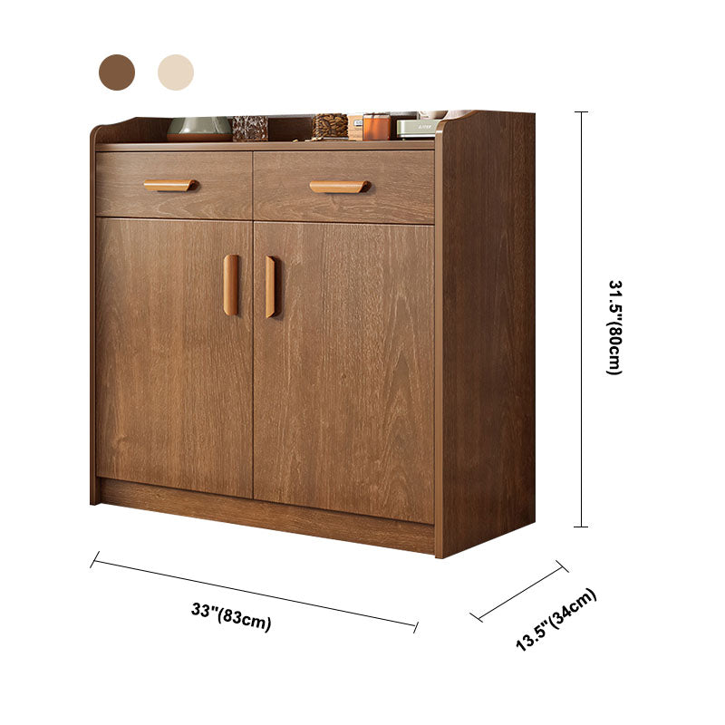 Modern Style Sideboard Wooden Dining Server with Drawer and Doors