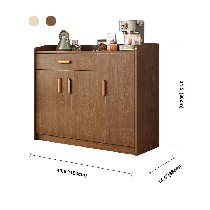 Modern Style Sideboard Wooden Dining Server with Drawer and Doors