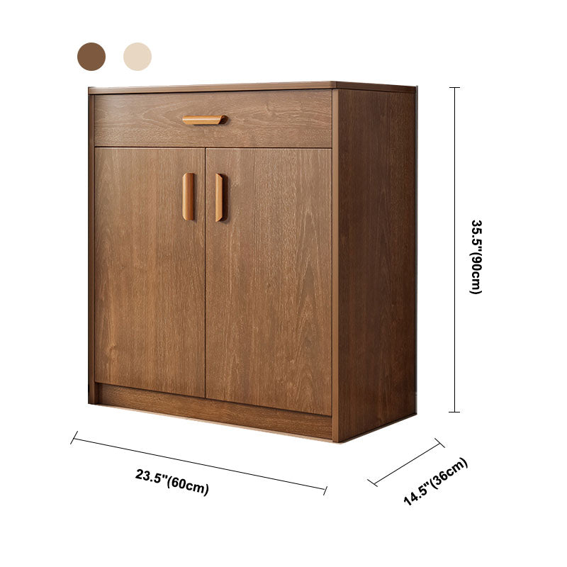 Modern Style Sideboard Wooden Dining Server with Drawer and Doors