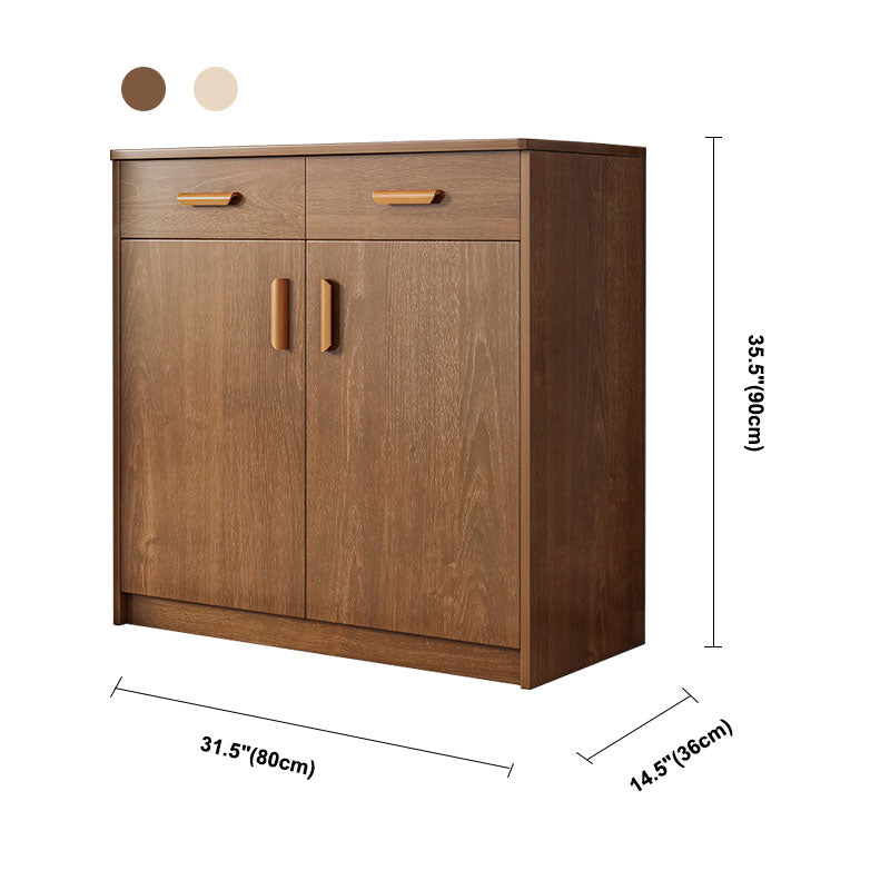 Modern Style Sideboard Wooden Dining Server with Drawer and Doors