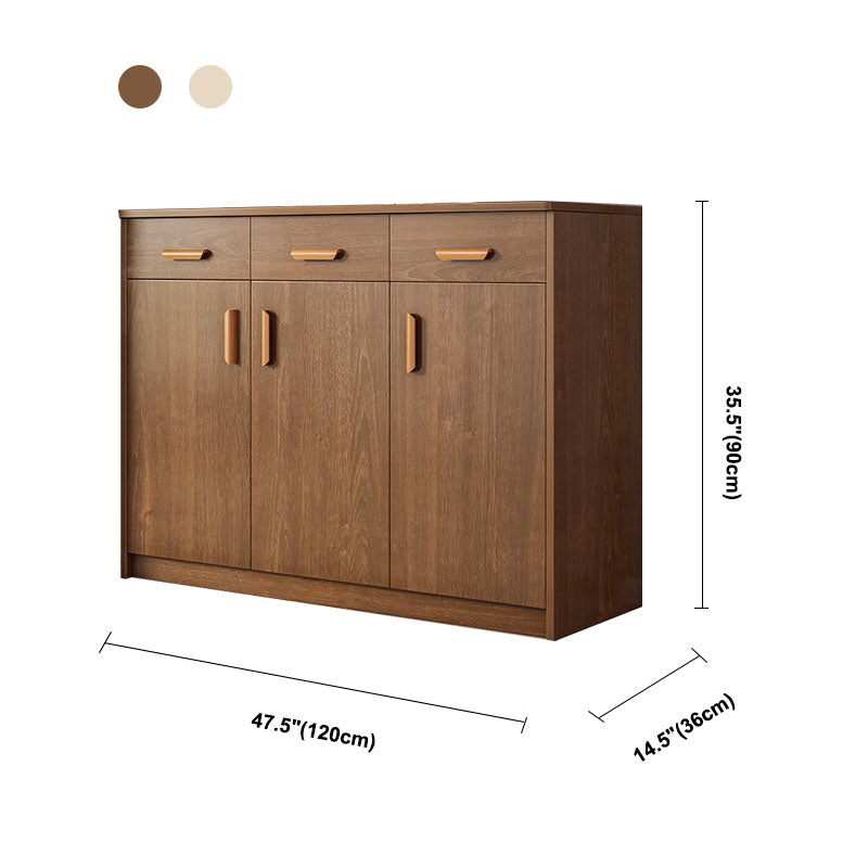 Modern Style Sideboard Wooden Dining Server with Drawer and Doors