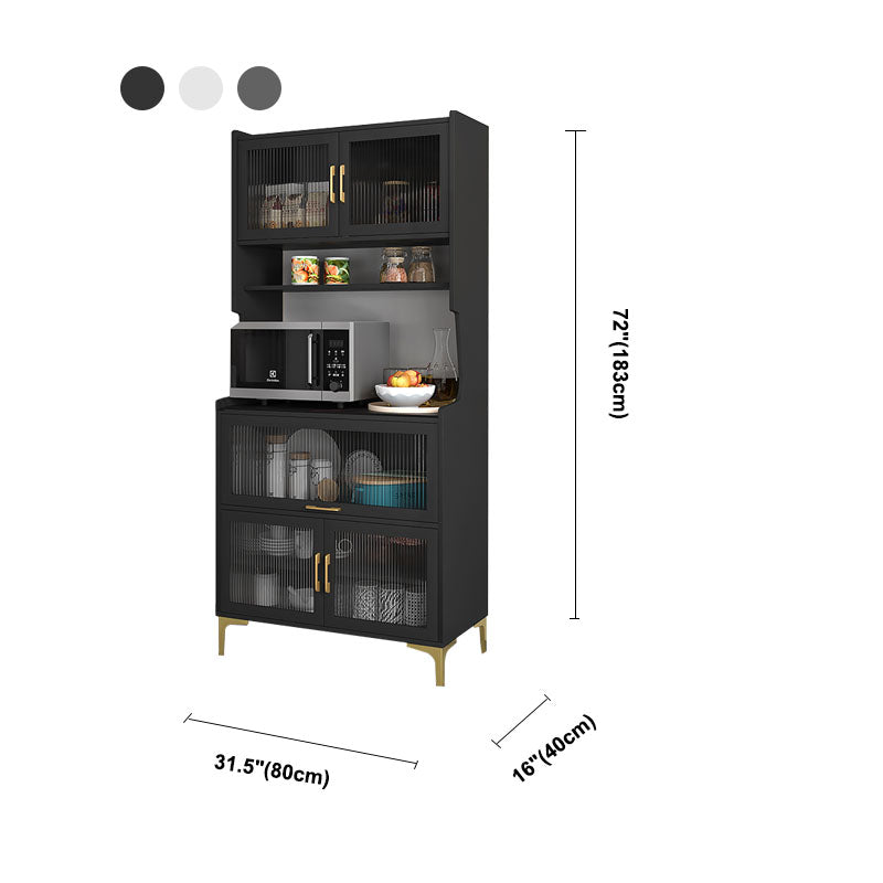 Modern Style Sideboard Multi Doors Wooden Dining Server in 3 Colors