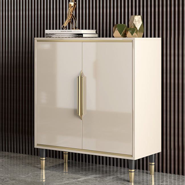 Glam Style Sideboard Beige Side Board with Door for Living Room