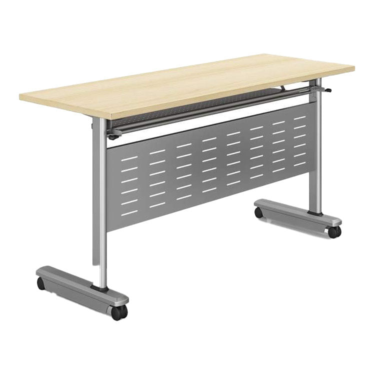 Contemporary Manufactured Wood Office Desk Rectangular Desk with Metal Frame