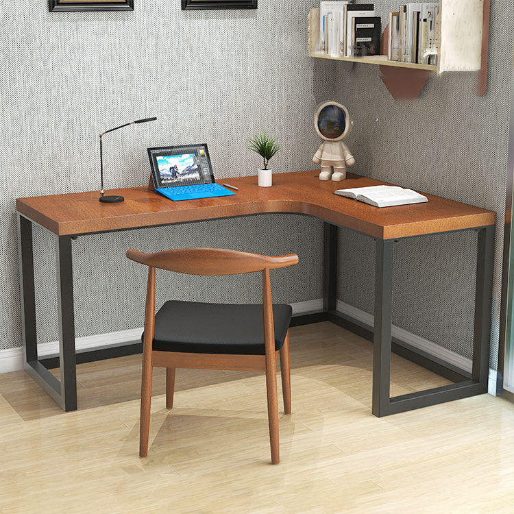 Solid Pinewood Home Writing Table Industrial L-Shape Office Table