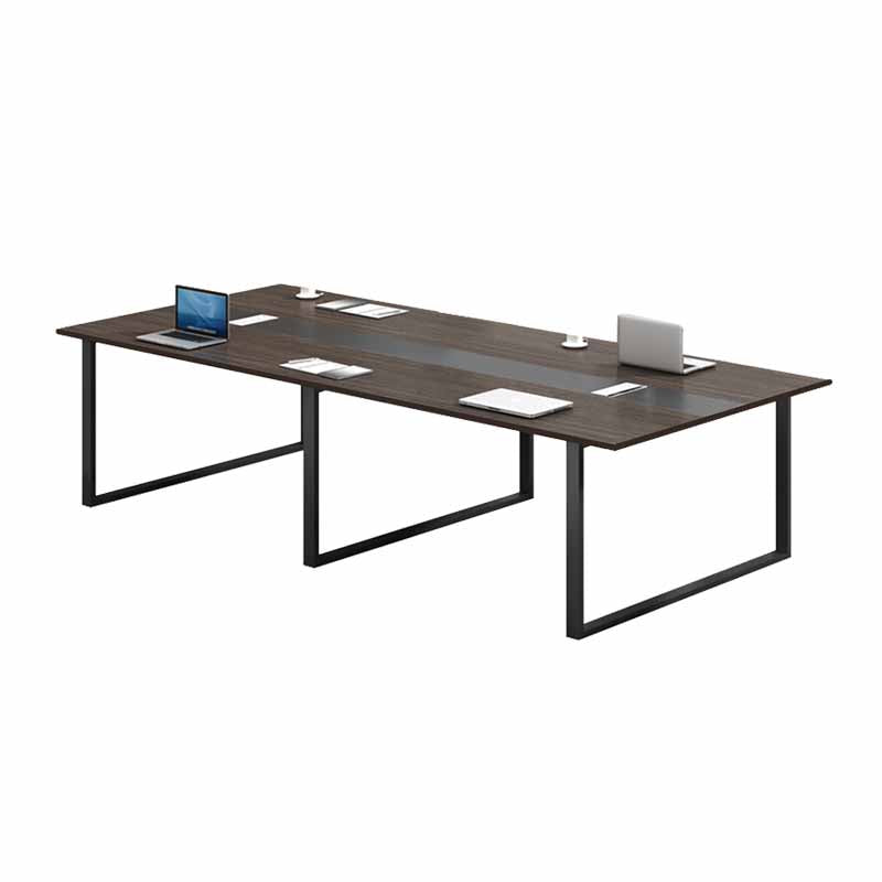 Industrial Style Wood Writing Desk Metal Base Desk for Office