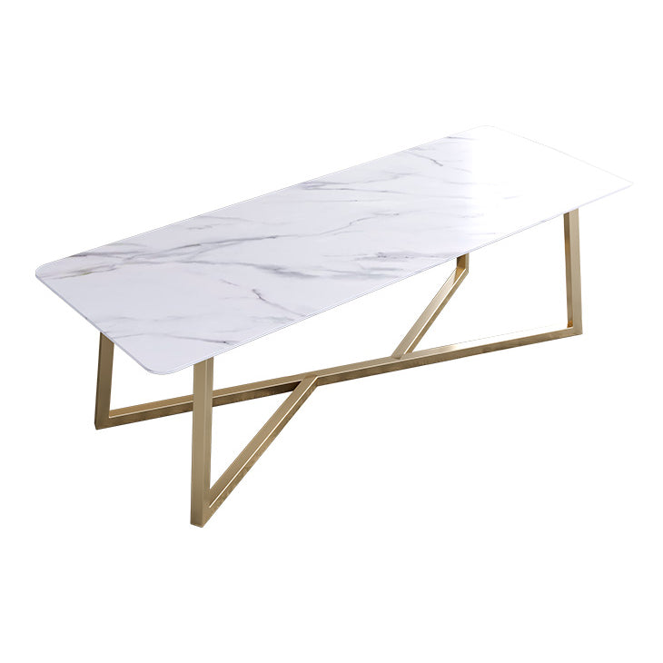 Rectangle Shape Modern Meeting Table Fixed Writing Table of Stone