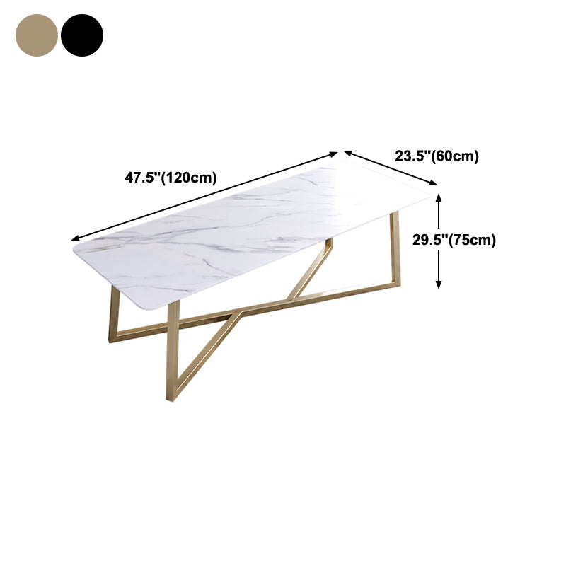 Rectangle Shape Modern Meeting Table Fixed Writing Table of Stone