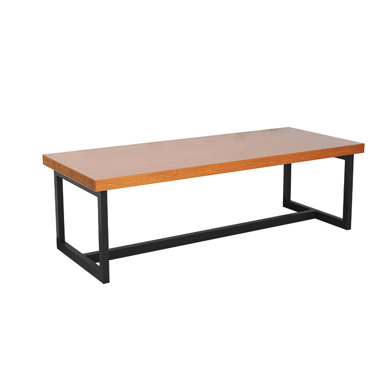 Rectangle Meeting Table Industrial Style Office Desk with Trestle Base