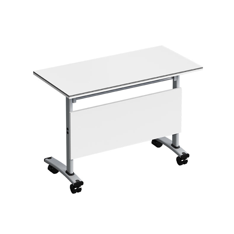 Modern Style Manufactured Wood Office Desk Rectangular Desk with Wheels